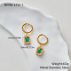 Boucles d'oreilles en or et zircon vert
