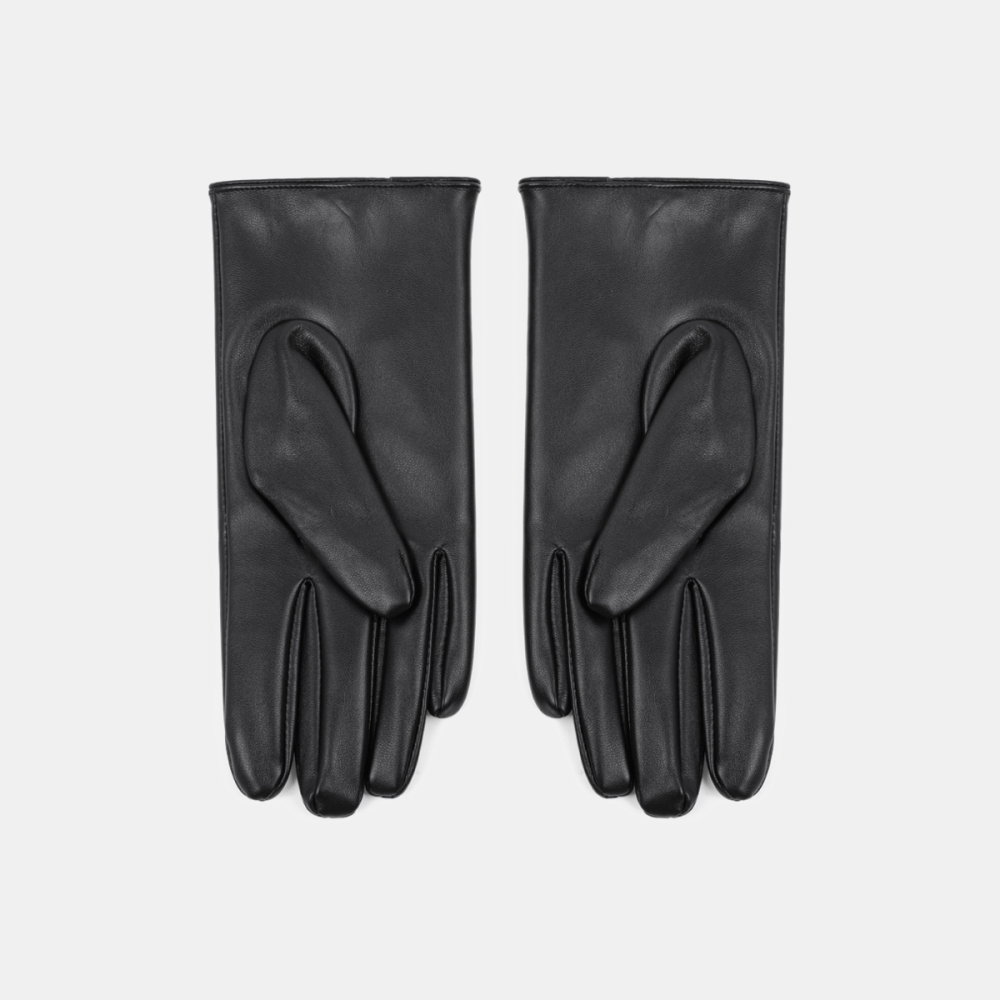 1 Paire De Gants Pour Femmes En Pu Ajouré, Couleur Unie, Style Punk Image2