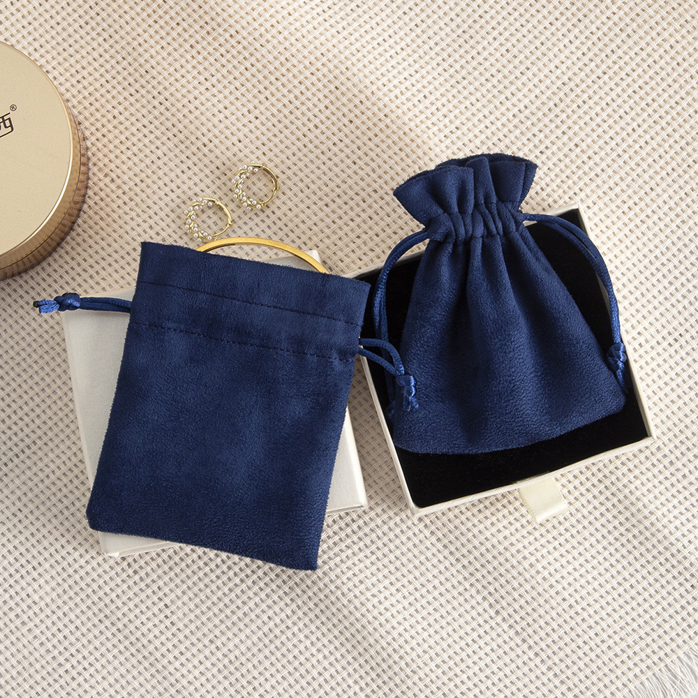 Pochette À Bijoux En Velours Suédé Avec Cordon De Serrage (1 Pièce) h5Image2