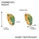 Boucles d'oreilles F650 en zircon vert - Petites Image9
