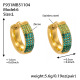 Boucles d'oreilles en zircon vert F931-6 - Grande taille Image16