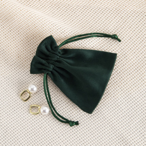 Pochette À Bijoux En Velours Suédé Avec Cordon De Serrage (1 Pièce) h5 
