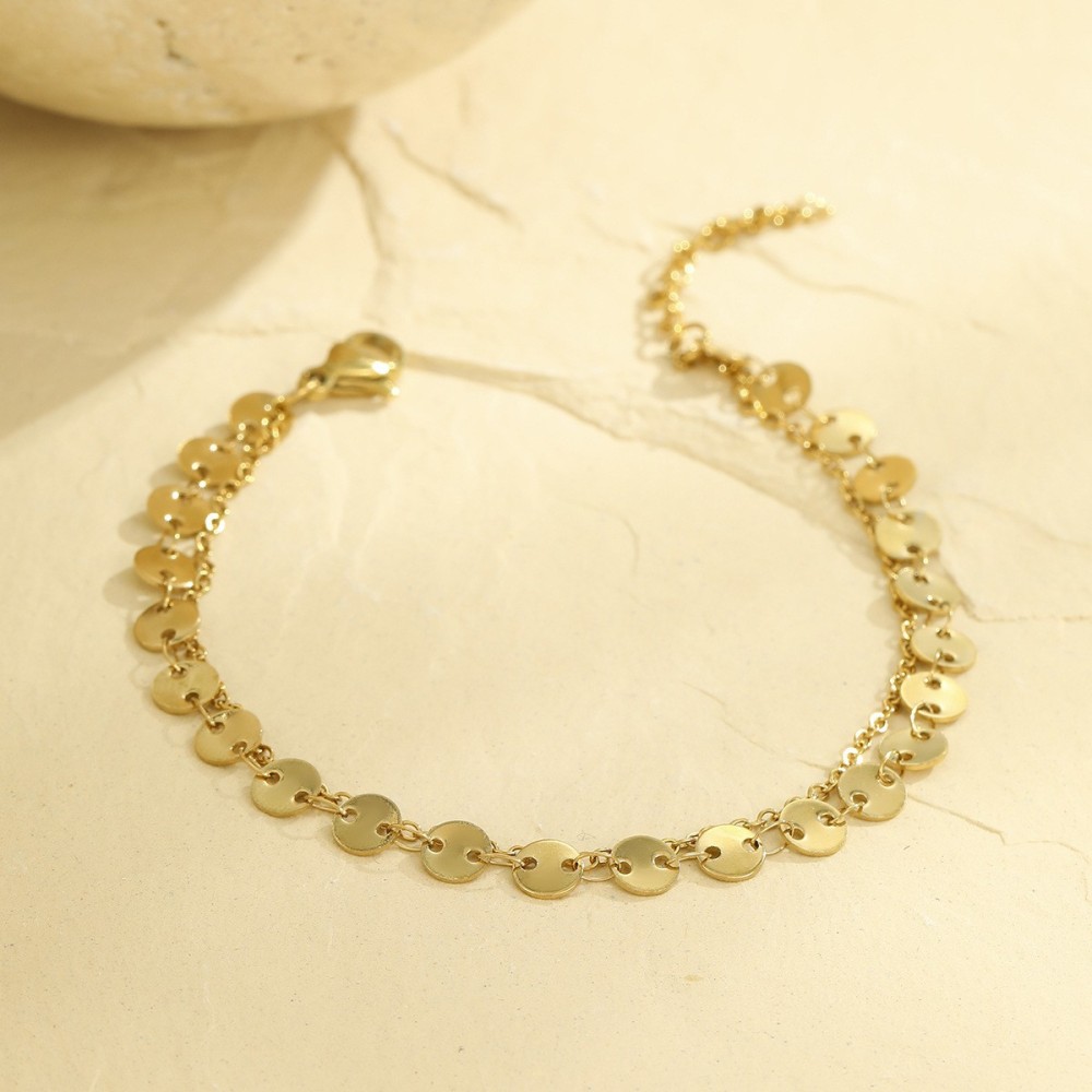 Ensemble De Bijoux Pour Femmes En Acier Inoxydable Tissé, Forme Irrégulière De Cœur Et Cercle, Étanche Image4