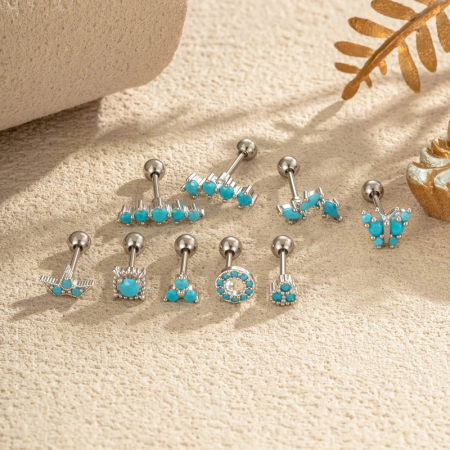 Boucles d'oreilles pendantes pour femme, motif couronne de lune gracieuse, couleur cuivre doré, pierres artificielles (1 pièce). 2