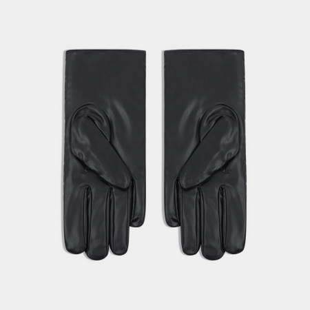 1 paire de gants élégants à carreaux en PU pour femmes 2