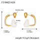 F319 - Boucles d'oreilles pendantes dorées et blanches