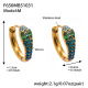 F650 - Boucles d'oreilles en zircon bleu foncé - Taille moyenne Image20