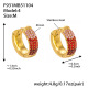 Boucles d'oreilles en zircon rouge F931-4 - Taille moyenne Image11
