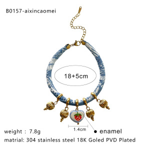 Bracelet Tressé En Céramique Étanche En Acier Inoxydable Style Ins (1 Pièce) h5 Image2