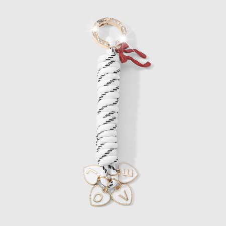 Porte-clés en alliage en forme de cœur et de nœud papillon (1 pièce)
