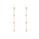 F932 - Boucles d'oreilles à pampilles dorées et zircon