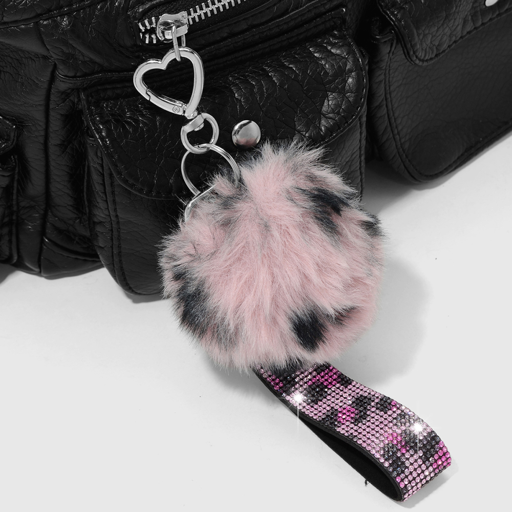1 Breloque De Sac En Peluche Léopard Rétro Image5