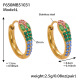 F650 - Boucles d'oreilles en zircon coloré - Grande taille