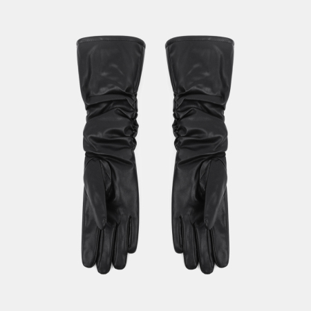 1 paire de gants rétro unis en PU pour femmes 2