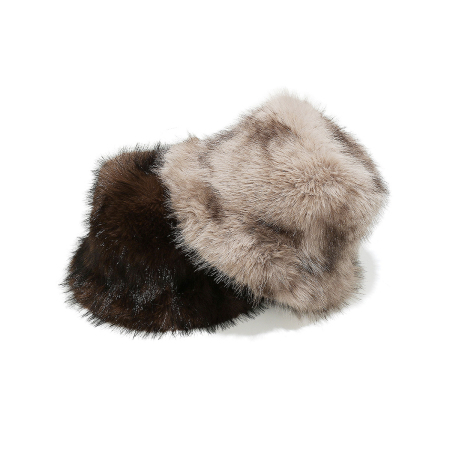 Chapeau de pêcheur rétro en peluche à dégradé de couleurs (1 pièce) 2