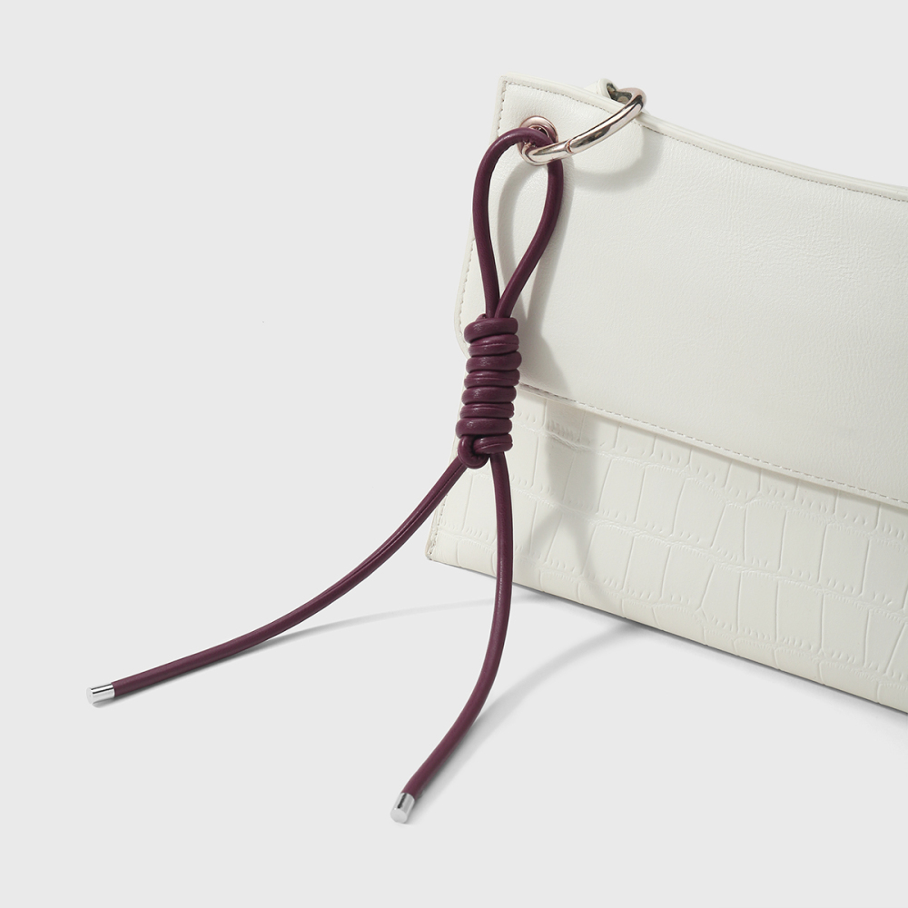 1 Breloque De Sac Pour Femme En Cuir Imprimé Léopard, Délicatement Torsadée Image6