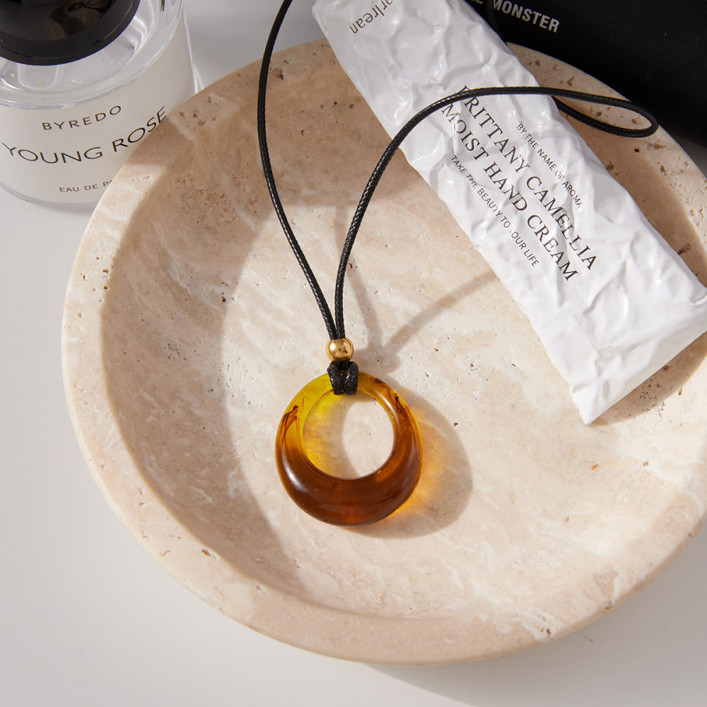 Collier Long Rond En Résine Pour Femme (1 Pièce) h5Image5