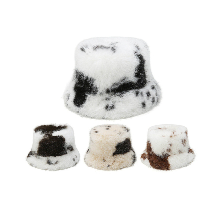 1 chapeau en peluche à imprimé animal 2