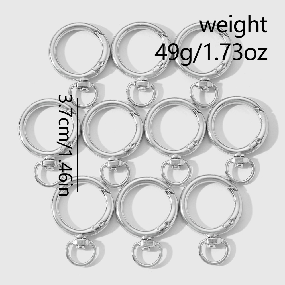 1 Lot De Breloques Rondes Simples En Alliage Argenté Pour Sac À Main Femme Image2