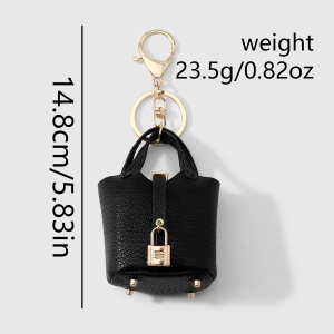 Pochette Pour Casque Audio En Cuir Patchwork (1 Pièce) - Porte-Clés Pour Sac Femme h5 Image2
