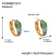 Boucles d'oreilles F650 en zircon bleu - Petites Image15