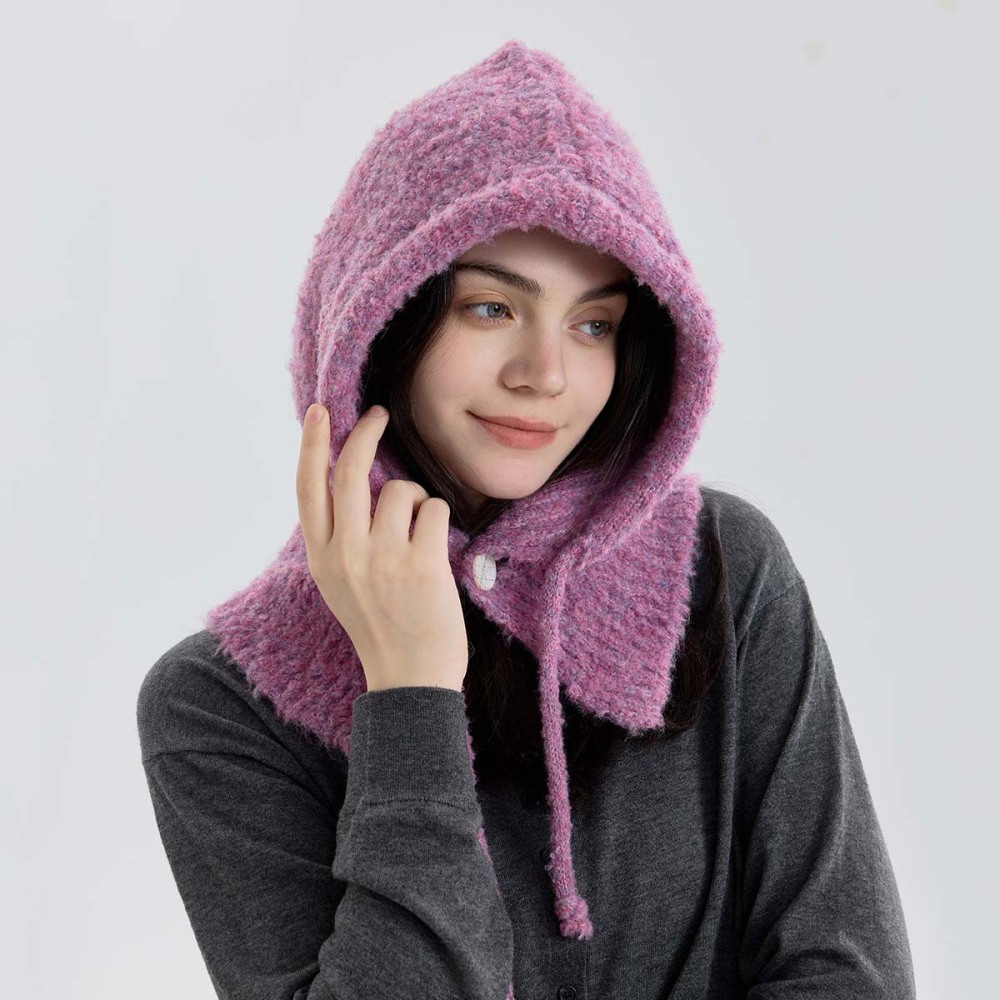 Chapeau En Laine Assorti À Boutons, Collection Simple Series, Pour Femme h5Image4