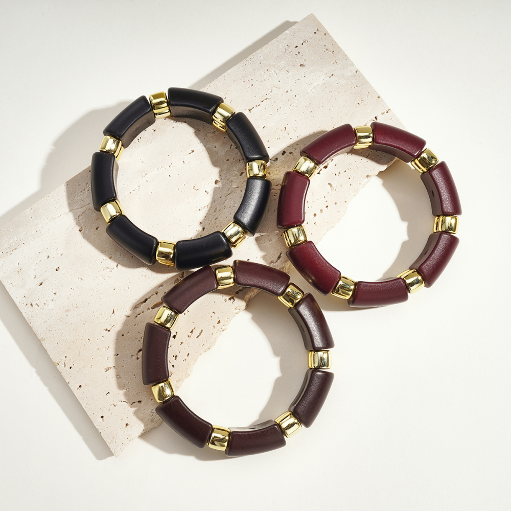 Bracelet Pour Femme Composé De Perles Délicates De Forme Irrégulière En Acrylique (1 Pièce) Image3
