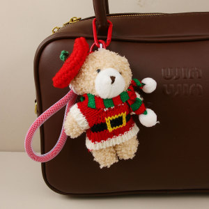 1 Pièce - Pull De Noël Mignon, Écharpe Et Peluche Ours En Peluche - Porte-Clés Pour Sac Femme h5 Image2