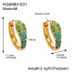 Boucles d'oreilles F650 en zircon vert - Taille moyenne Image8