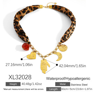 Collier Pendentif Femme Étanche En Acier Inoxydable Avec Œil De Diable, Cœur Et Lune (1 Pièce) h5