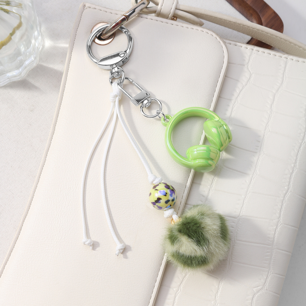 1 Mini Casque Audio, Peluche Porte-Clés Pour Sac Image6