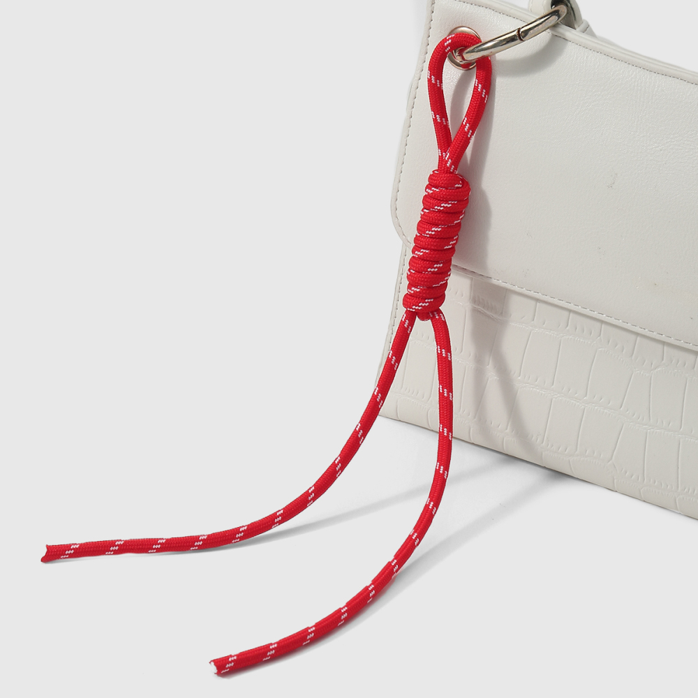 1 Breloque De Sac Pour Femme En Polyester De Couleur Assortie, Torsadée Image6