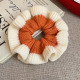 Élastique à cheveux - blanc - orange 