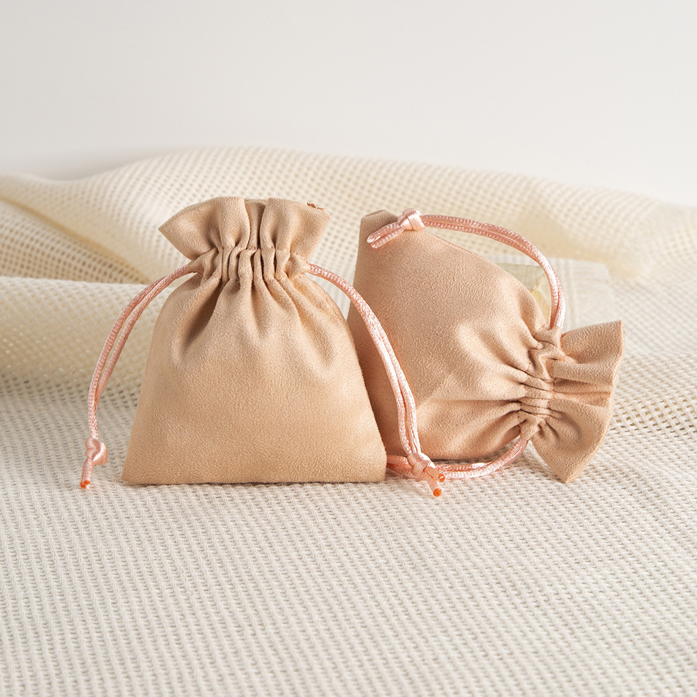 Pochette À Bijoux En Velours Suédé Avec Cordon De Serrage (1 Pièce) Image4