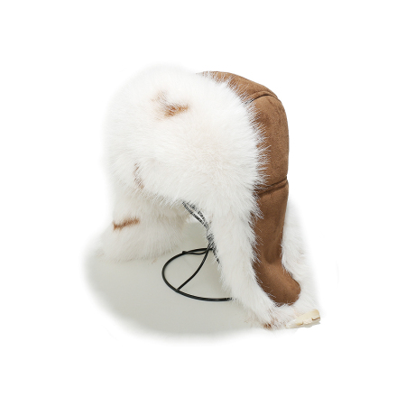 Bonnet de ski en daim peluche style punk (une pièce)