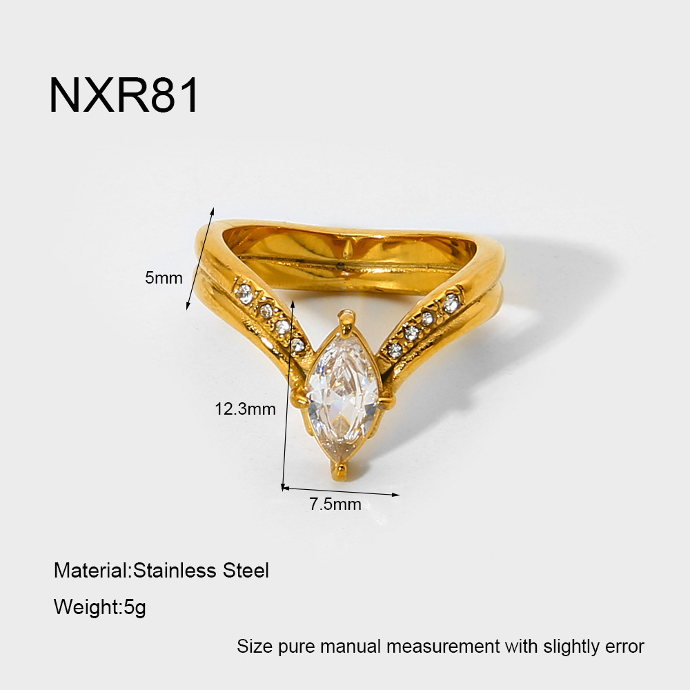 Bague Élégante Et Luxueuse En Acier Inoxydable Ajouré, De Forme Irrégulière Et De Style Raffiné, Résistante À L'Eau (1 Pièce). 