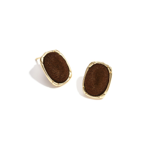 1 Paire De Magnifiques Boucles D'Oreilles Puces Rectangulaires En Forme De Cœur En Rayonne Pour Femme h5 