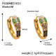 Boucles d'oreilles F650 en zircon noir - Taille moyenne Image5