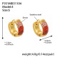 Boucles d'oreilles en zircon rouge F931-4 - Petites Image12
