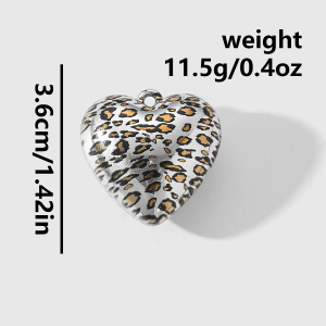 1 Breloque De Sac Pour Femme Ccb En Forme De Cœur À Imprimé Léopard, De Forme Irrégulière Et Personnalisable h5 Image2