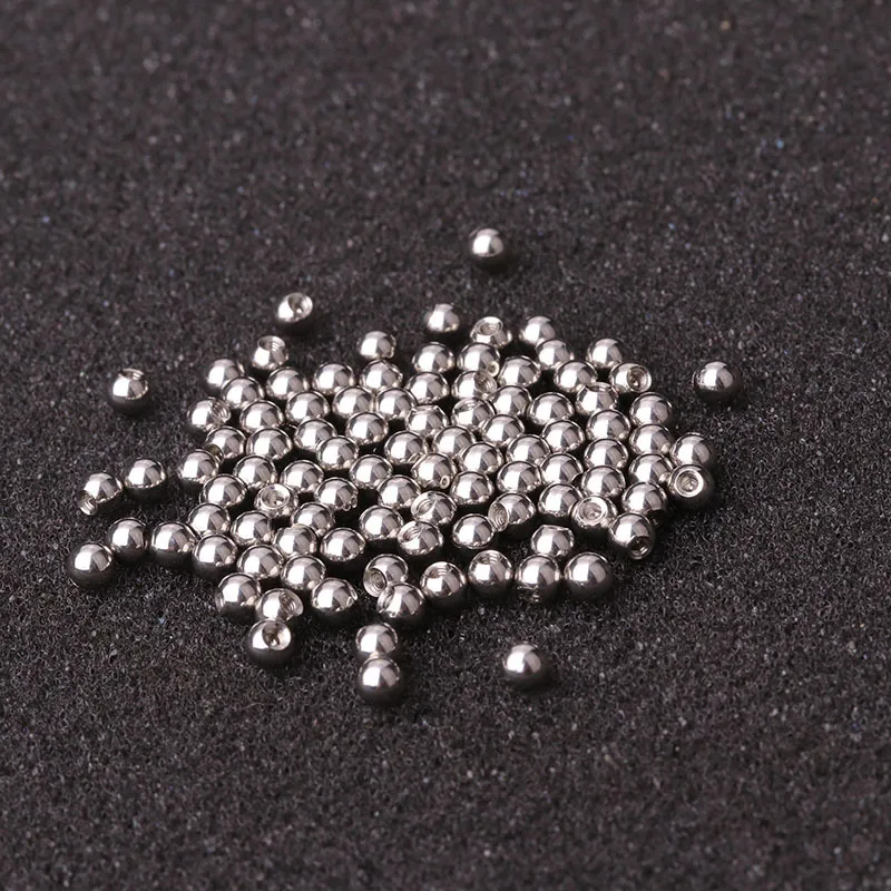 1 Perle Ronde En Acier Inoxydable 316 Étanche, Couleur Unie, Pour Boucle D'Oreille. Image4