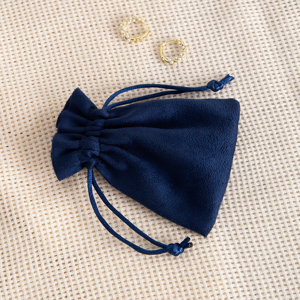 Pochette À Bijoux En Velours Suédé Avec Cordon De Serrage (1 Pièce)