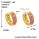 Boucles d'oreilles en zircon rose F931-2 - Taille moyenne Image5
