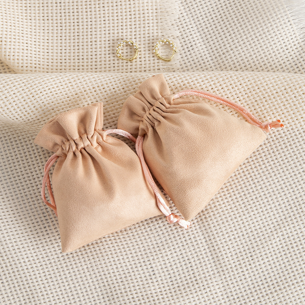 Pochette À Bijoux En Velours Suédé Avec Cordon De Serrage (1 Pièce) Image3