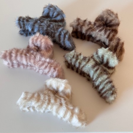 Pinces à cheveux pour femmes en polyester à imprimé animal rétro de la série Luxueuse 2