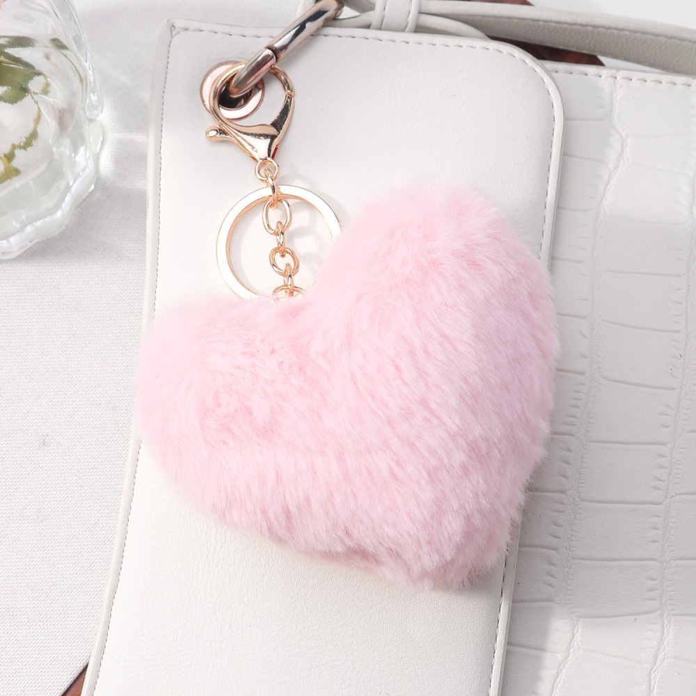 Porte-Clés En Peluche En Forme De Cœur (1 Pièce) Image4