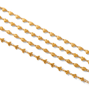 Collier En Acier Inoxydable Doré, Étanche, Avec Chaîne En Forme De Cœur (1 Pièce). h5 Image6