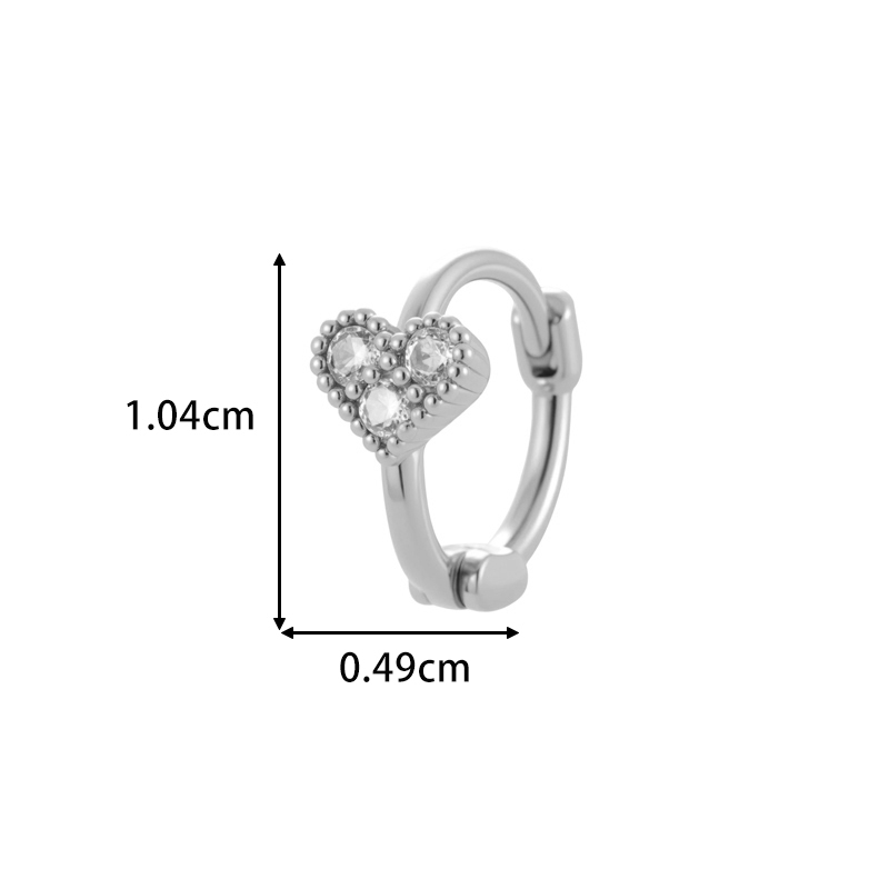 Boucles D'Oreilles Créoles Pour Femme, Couleur Cuivre Doré, Ornées De Zircon, En Forme D'Étoile (1 Pièce) Image2