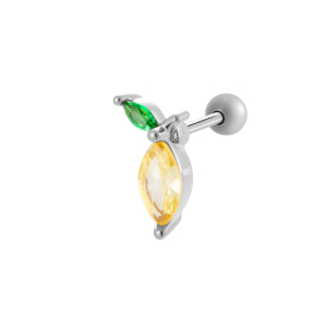 Boucles D'Oreilles Piercing Femme Vivid Fruit Couleur Cuivre Doré Avec Zircon (1 Pièce) h5 