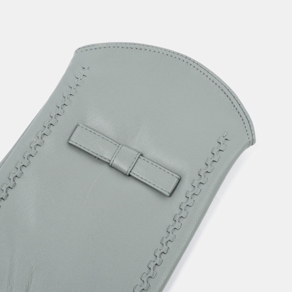 1 Paire De Gants Pour Femmes En Pu Avec Nœud Papillon Uni Image3